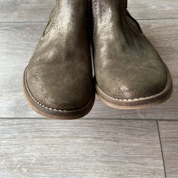 Chanii B  Metallic Brown Leather Ankle Boots Made in Portugal - Picture 5 of 11